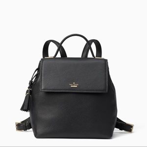 Kate Spade Black Leather Backpack